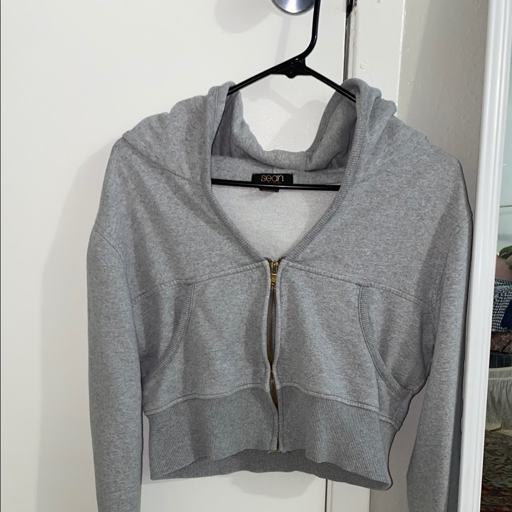 Cropped Zip Up Jacket